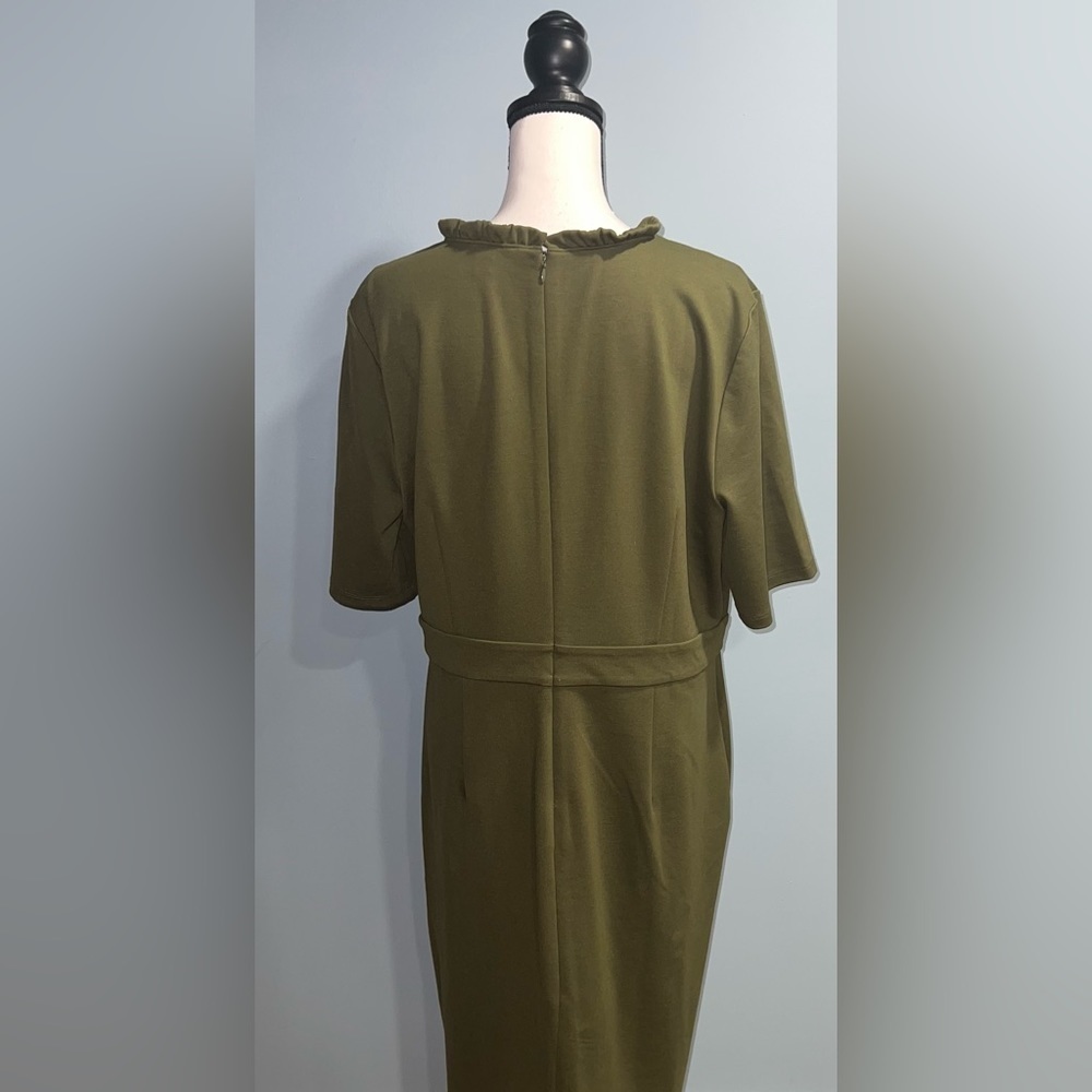 Ann taylor- Olive green dress - Picture 3 of 6